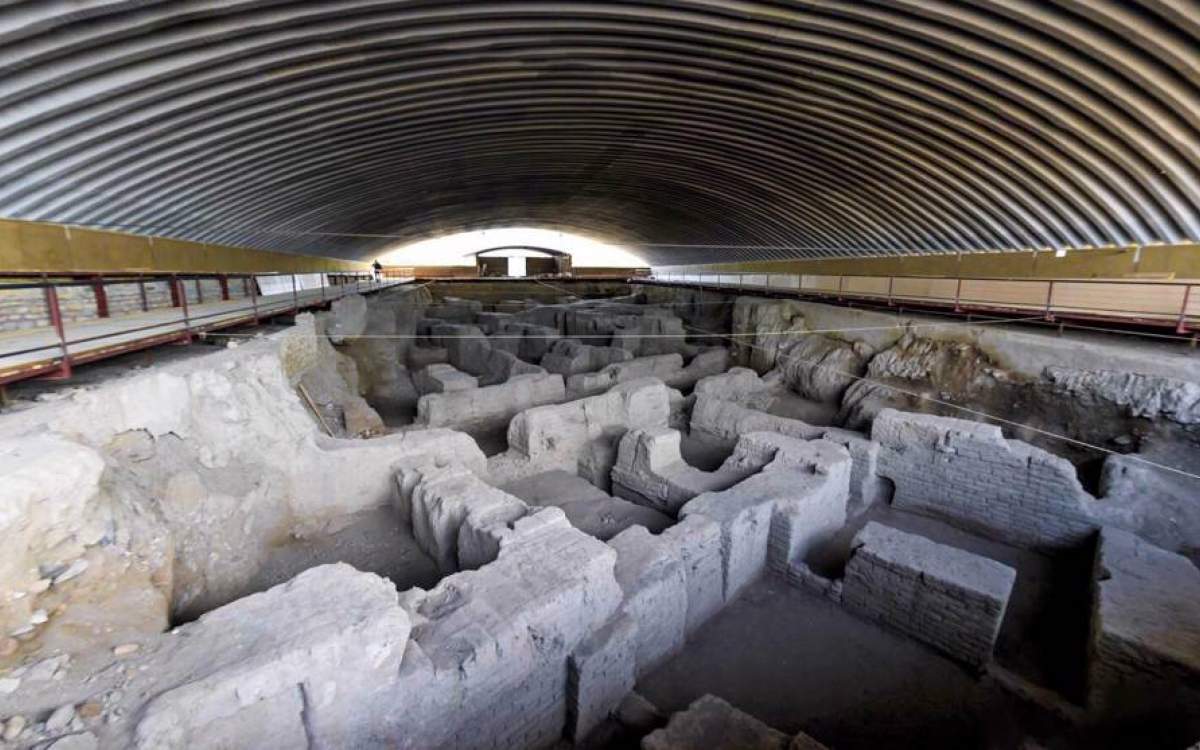 File photo shows a view to the archaeological remains of the ancient city of Hegmataneh, a site located in the city of Hamedan in western Iran, which has been inscribed on the World Heritage List.