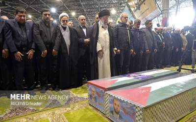 Ayatollah Khamenei leads funeral prayers for assassinated Hamas leader