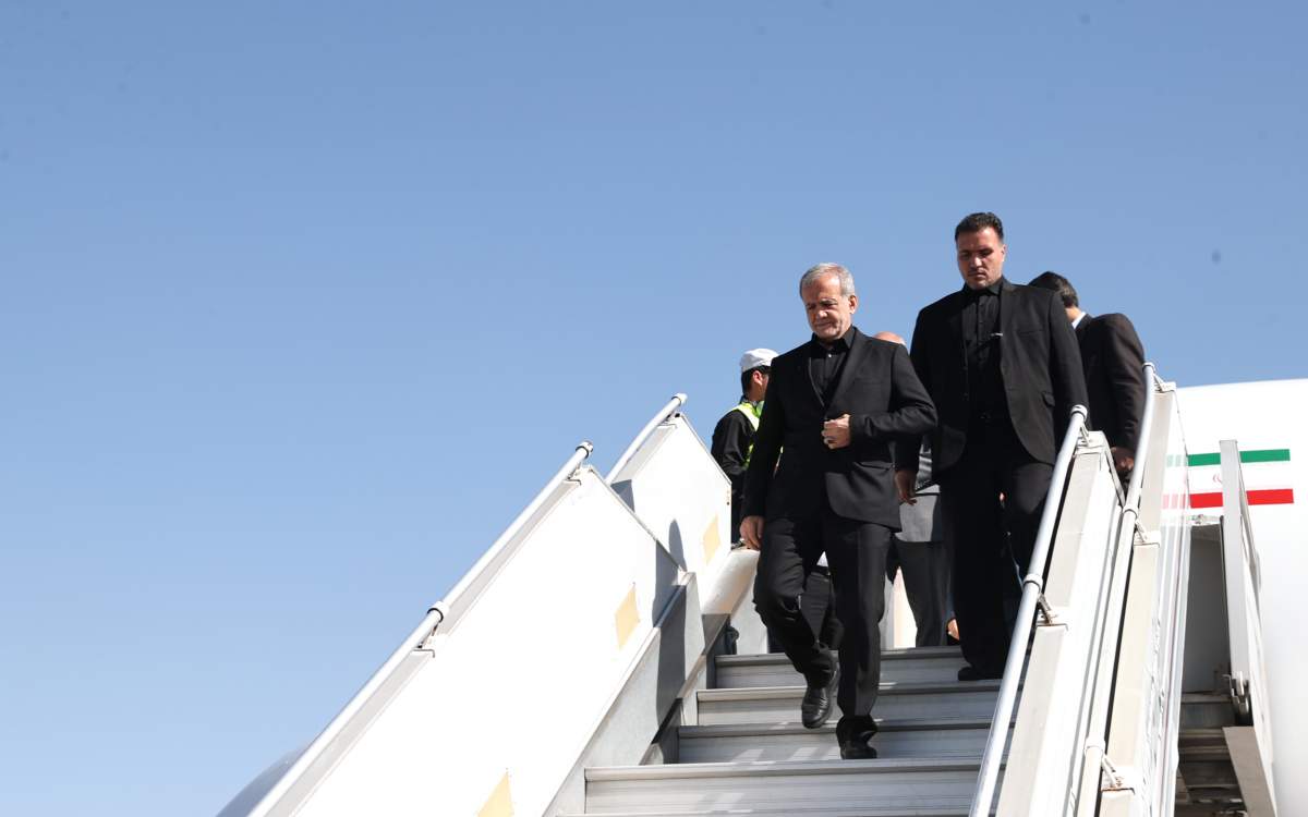 Pezeshkian arrives in Mashhad in 1st trip as Iranian president