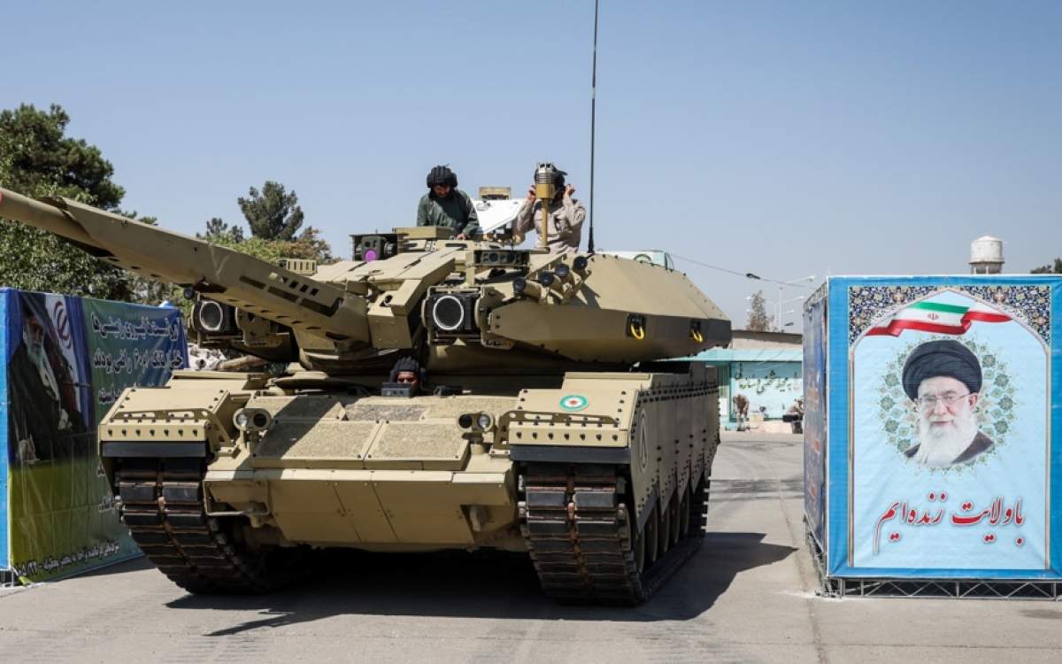 An M60 tank belonging to the Iranian Army’s Ground Force is seen during a ceremony held on September 1, 2024 to inaugurate the optimized version of the vehicle.