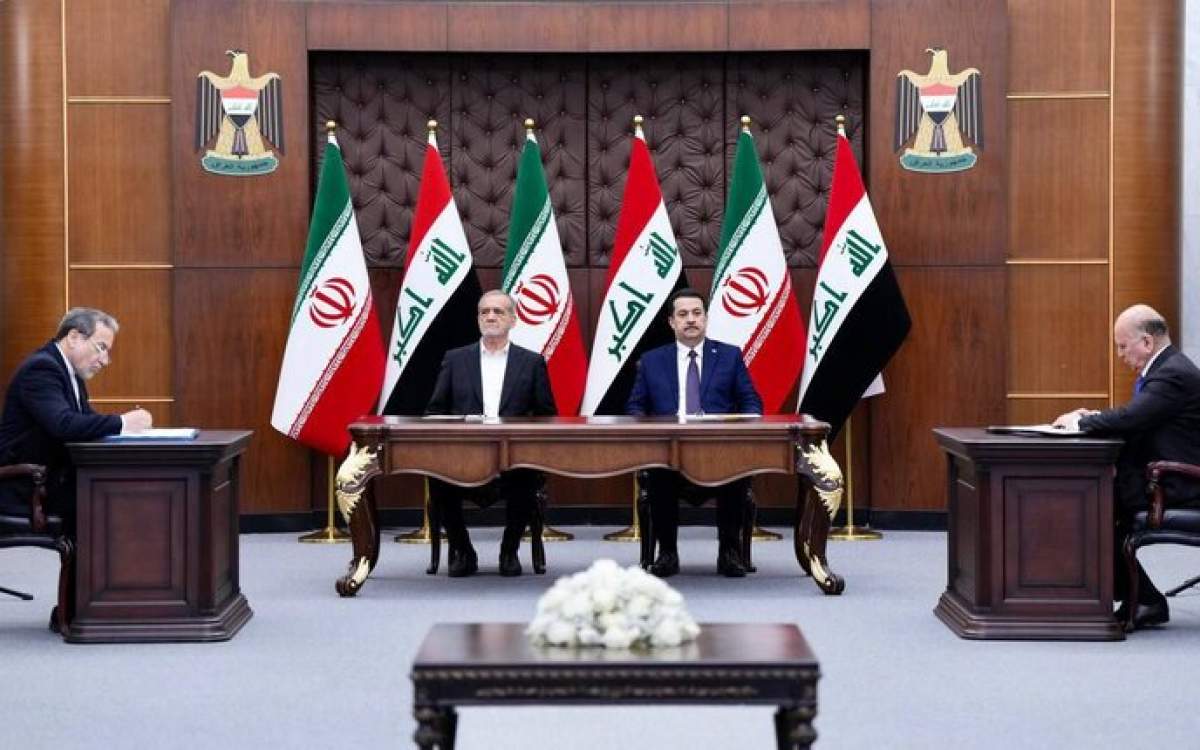 Tehran, Baghdad ink 14 MoUs on Pezeshkian first tour to Iraq