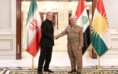 Iranian president holds meeting with Masoud Barzani