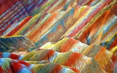 Aladaglar or Rainbow Mountains in Mahneshan, in Iran