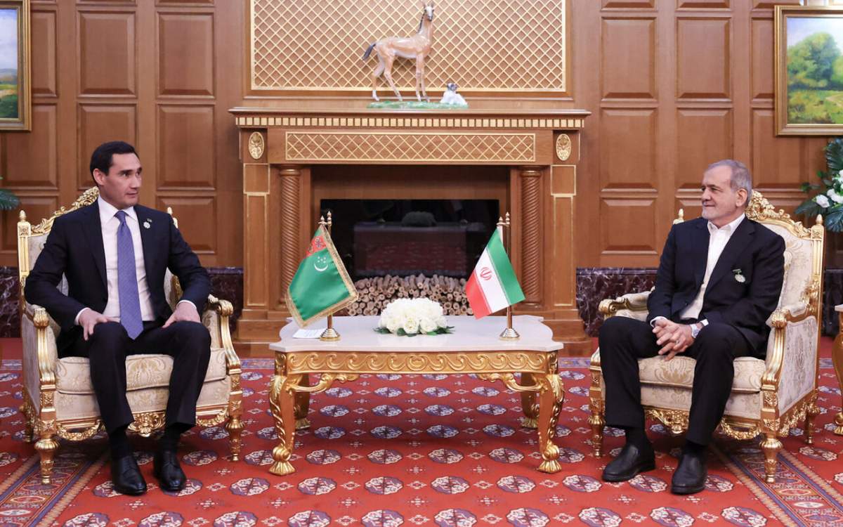 Iranian President Masoud Pezeshkian held talks with his Turkmen counterpart Gurbanguly Berdimuhamedow in Ashgabat.