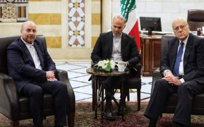 Parliament speaker meets Lebanese PM in Beirut, visits Israeli-destroyed neighborhood