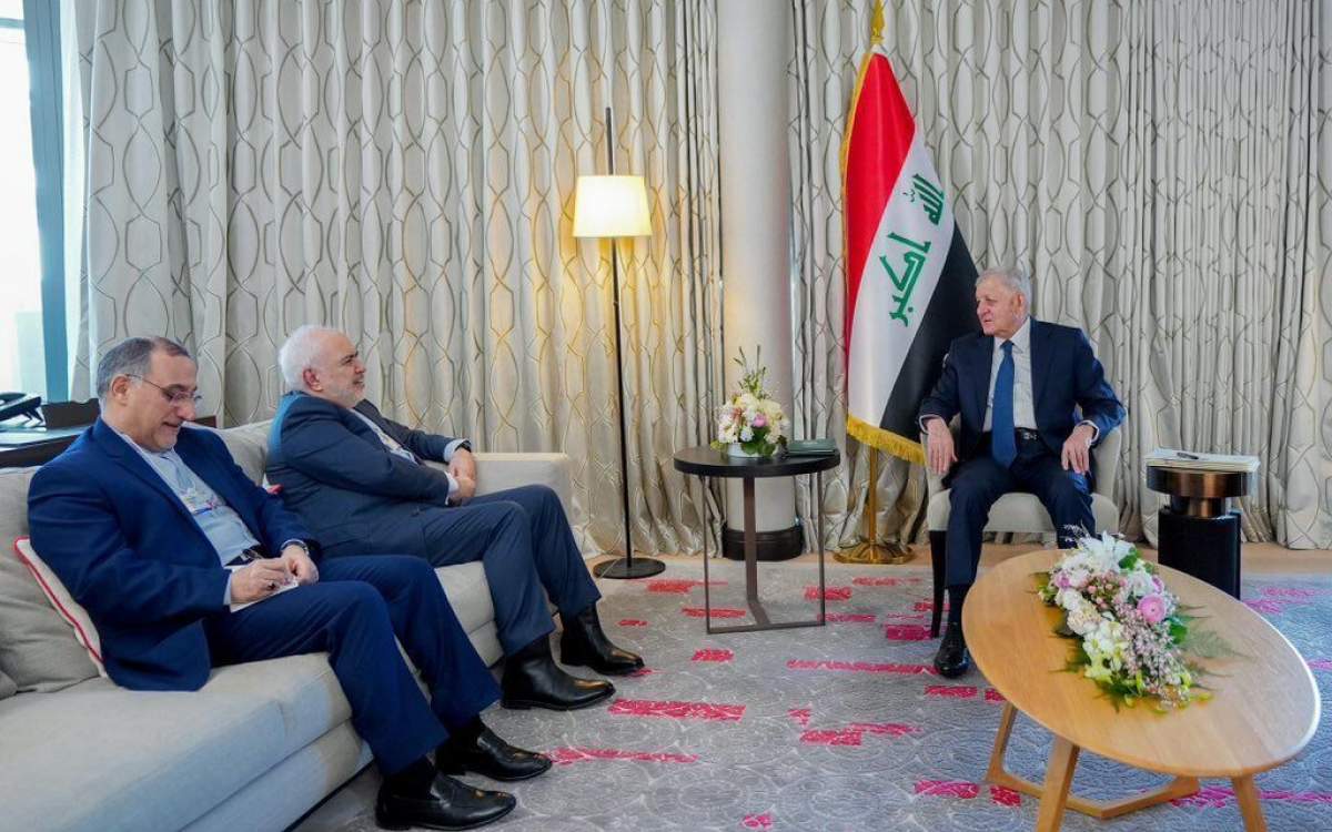 Iran’s Zarif meets Iraq’s president in Switzerland