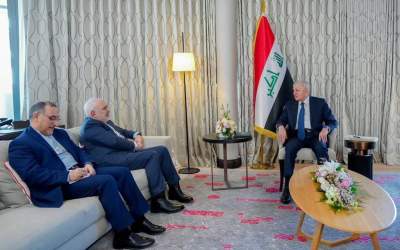 Iran’s Zarif meets Iraq’s president in Switzerland