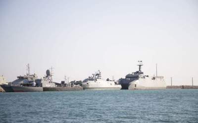 IRGC Navy vessels dock at UAE Khalid Port