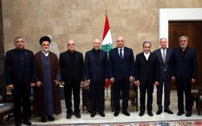 Iranian delegation holds meeting with president of Lebanon