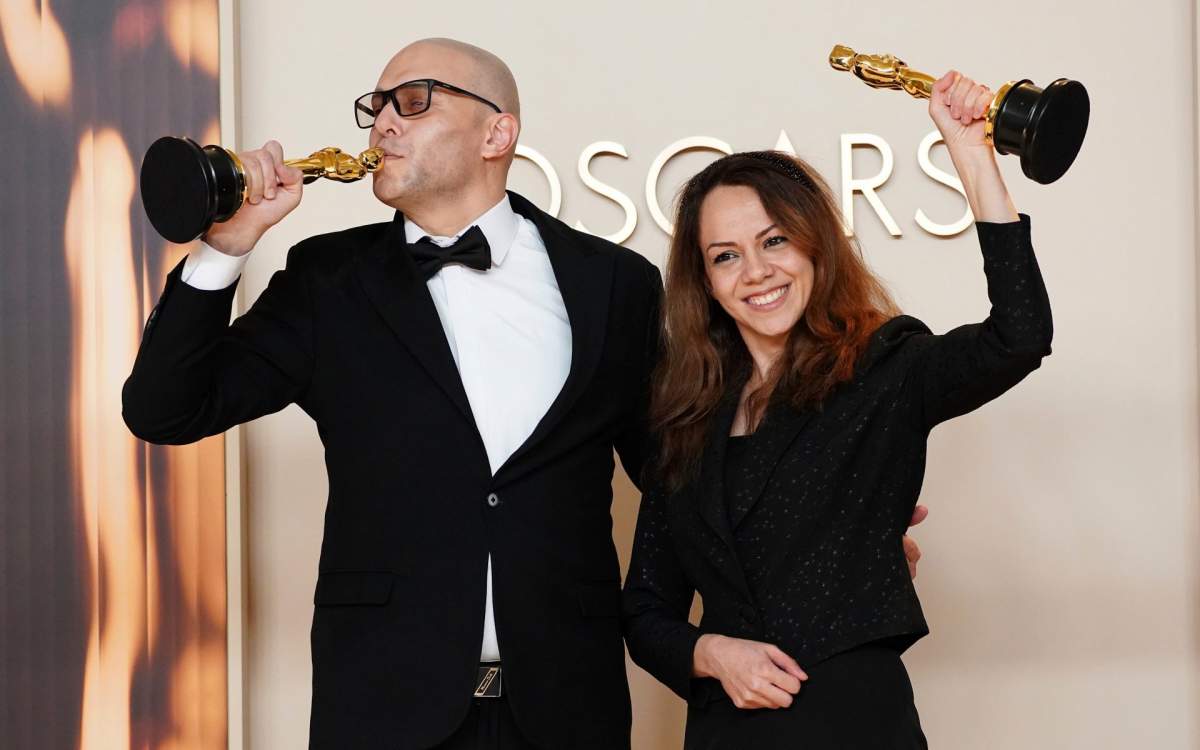 Iranian directors Hossein Molayemi and Shirin Sohani at OScars 2025