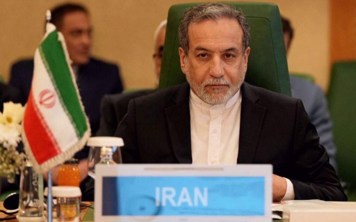 Iranian Foreign Minister Abbas Araghchi speaking at an extraordinary meeting of the Organization of Islamic Cooperation (OIC) foreign ministers in Jeddah, Saudi Arabia on March, 7, 2025.