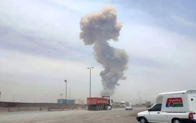 تصویر انفجار در اسکله شهید رجایی بندرعباس